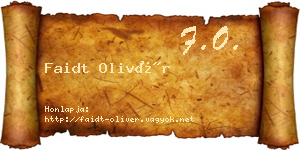 Faidt Olivér névjegykártya